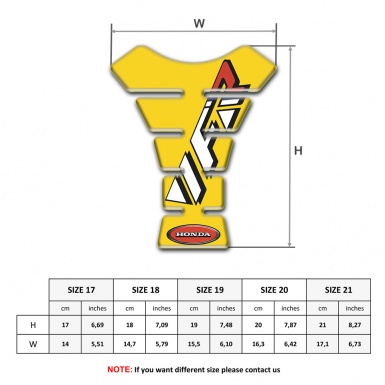Honda Tank Fuse Yellow Design VFR Logo