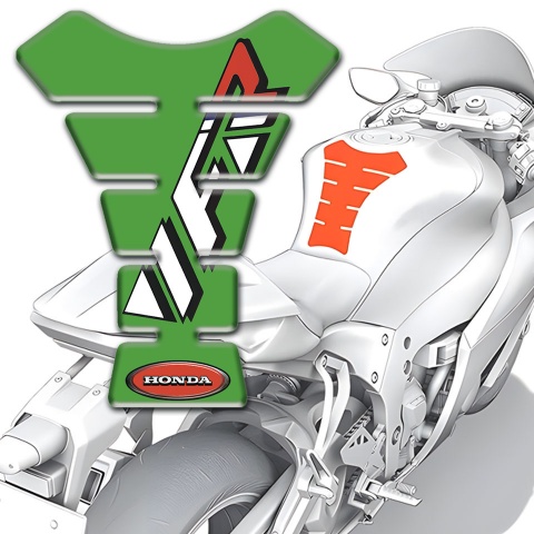 Honda Tank Pad Motorbike Green Design VFR Logo 