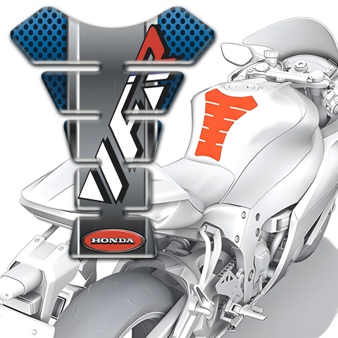 Honda Tank Pad Motorbike Blue Perforated Base VFR Edition 