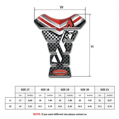 Honda Tank Pad Motorbike VFR Logo Anti Slip Sticker Stylish Version 