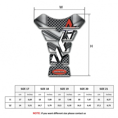 Honda Tank Pad Protector Silicone Sticker Stylish Logo Design 