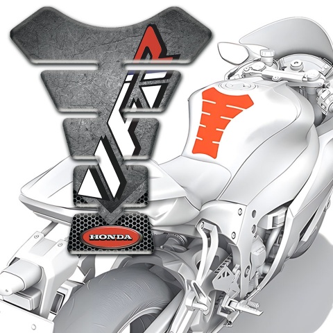 Honda Tank Pad Motorbike VFR Logo Scratched Plate Effect 