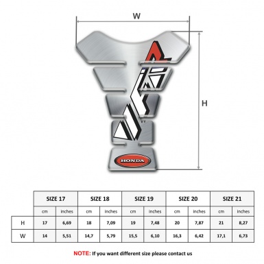 Honda Tank Guard Pads VFR Logo Silver Design 