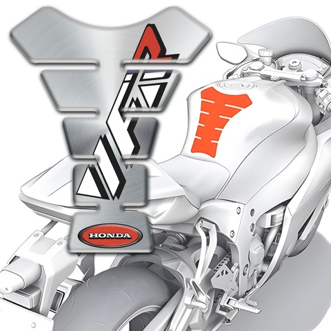 Honda Tank Guard Pads VFR Logo Silver Design 