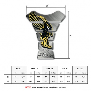 Honda Tank Pad Protector Grey Matt Print and Logo Hornet