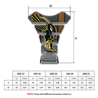 Honda Tank Fuse Honeycomb Base Motive Hornet Logo Style 