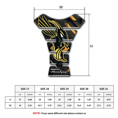 Honda Tank Pad Motorbike High End Design Hornet Logo 