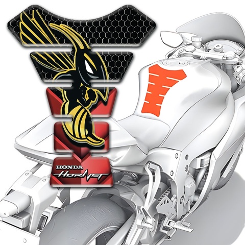 Honda Tank Pad Protector Black Red Base decoration Hornet Edition 