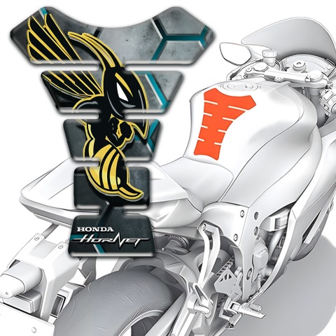 Honda Tank Fuse Grey Stylish Base Design Logo Hornet 
