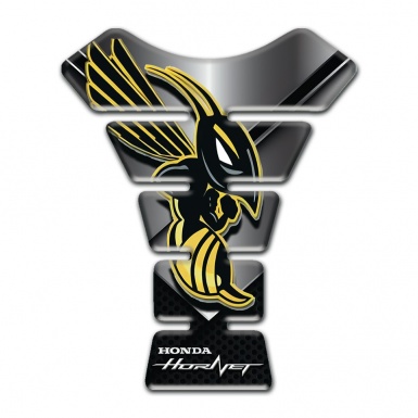 Honda Tank Guard Pads Black and Metallic Base Colors and Logo Hornet 
