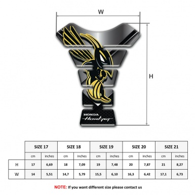 Honda Tank Guard Pads Black and Metallic Base Colors and Logo Hornet 