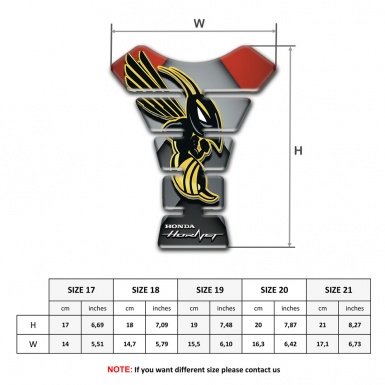 Honda Tank Pad Protector Silicone Sticker Hornet Version 