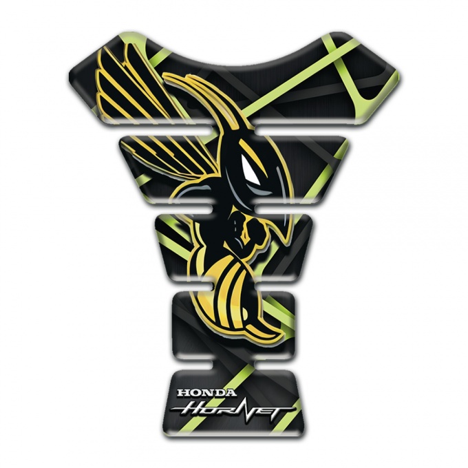 Honda Tank Pad Motorbike Black Green Print Base Hornet Style 