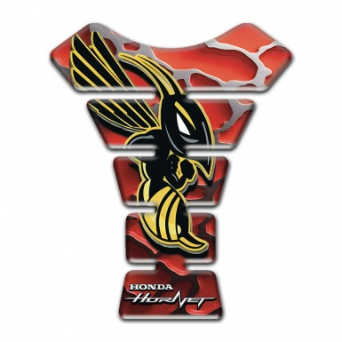 Honda Tank Guard Pads Red Base Decoration Hornet Style 