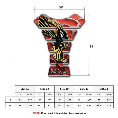 Honda Tank Guard Pads Red Base Decoration Hornet Style 