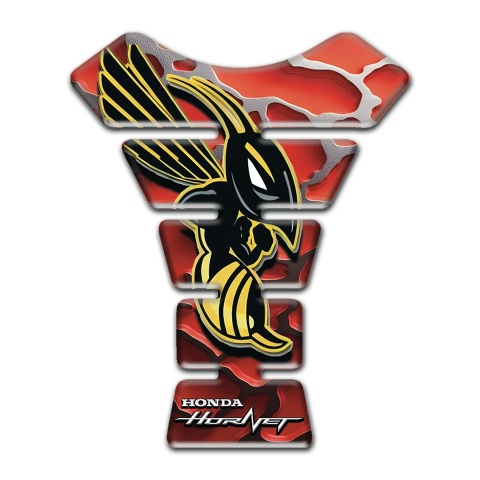 Honda Tank Guard Pads Red Base Decoration Hornet Style 