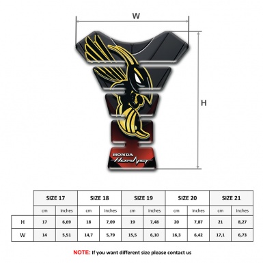 Honda Tank Fuse High-Quality Anti Slip Sticker Hornet Edition 