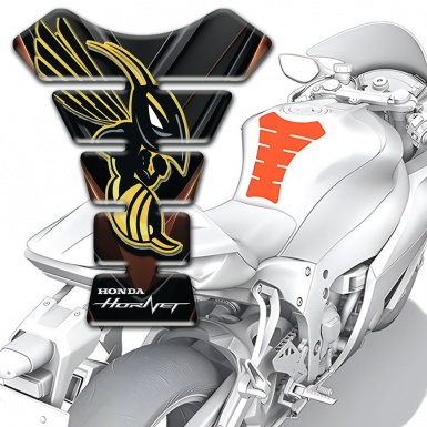 Honda Tank Pad Motorbike Black Brown Print Hornet Decoration 
