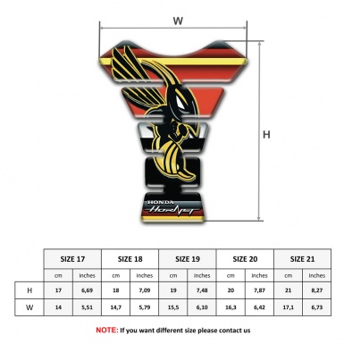 Honda Tank Guard Pads Multicolored Design Hornet Style 