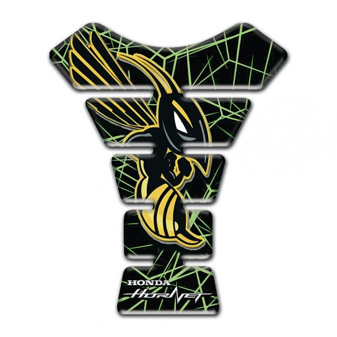 Honda Tank Pad Protector Green Spider web Design Hornet Logo 