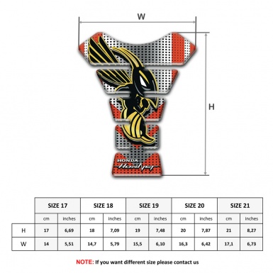 Honda Tank Pad Motorbike Hornet Style Grey Red Base Design 