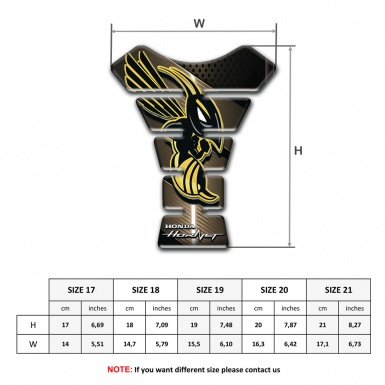 Honda Tank Pad Protector Bronze Base Motif Hornet Logo 