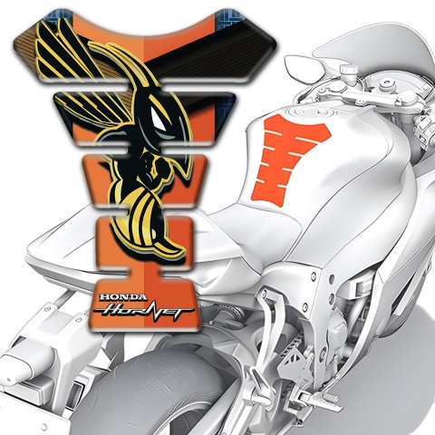 Honda Tank Fuse Orange Motif Decoration base Hornet Style Logo 