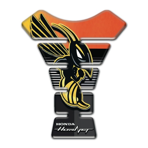 Honda Tank Protector Black Orange Print Hornet Logo 