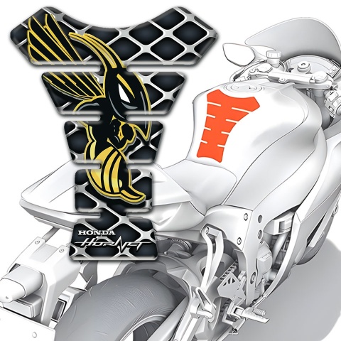 Honda Tank Pad Protector large Grid Base Style Hornet Logo 