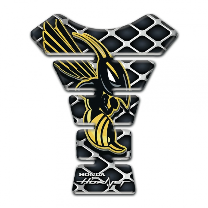Honda Tank Pad Protector large Grid Base Style Hornet Logo 