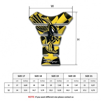 Honda Tank Protector Unique Black Yellow Design 