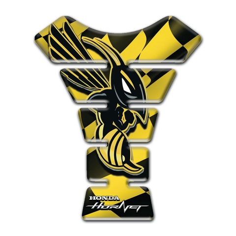 Honda Tank Protector Unique Black Yellow Design 