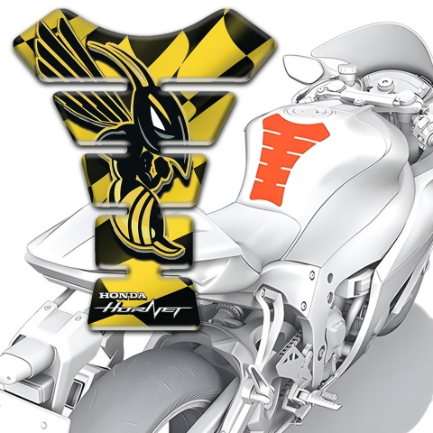 Honda Tank Protector Unique Black Yellow Design 