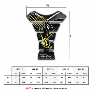 Honda Tank Pad Motorbike Center Anti Slip Sticker Hornet Version 