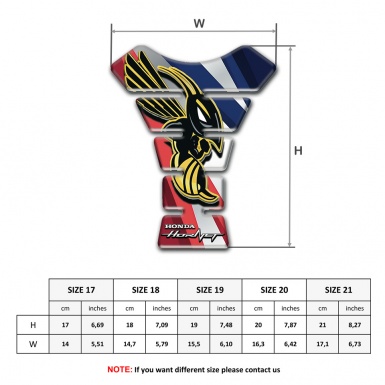 Honda Tank Protector Multicolored Background Hornet Logo Edition  