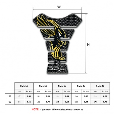 Honda Tank Guard Pads Hornet Edition Perforated Steel effect 