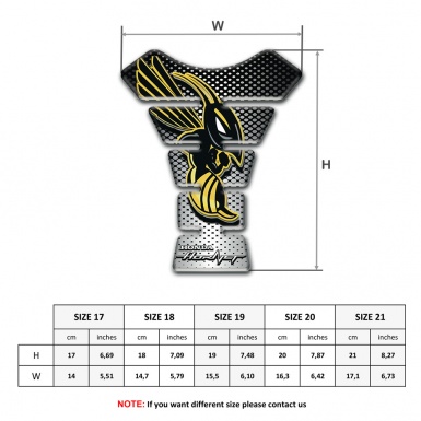 Honda Tank Protector Anti Slip Sticker Logo Hornet Style 