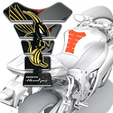 Honda Tank Pad Protector Grey Black Print with Hornet Logo 