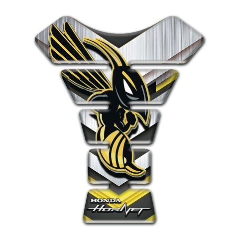 Honda Tank Pad Protector Silver Black Base Style Hornet Logo 