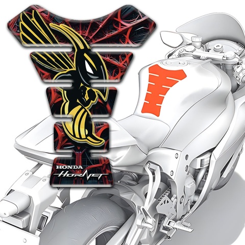 Honda Tank Protector Unique 3D Spider web Design and Hornet Logo 