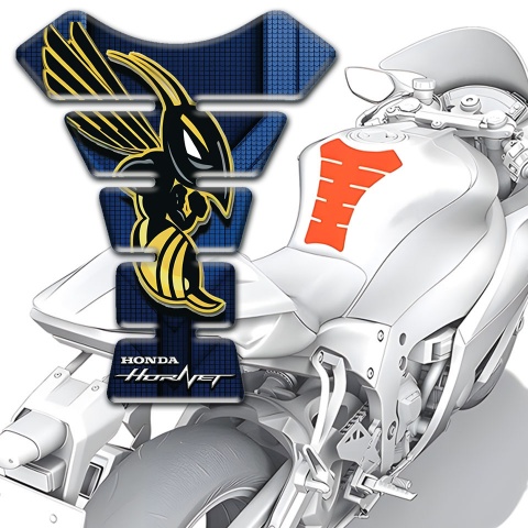 Honda Tank Guard Pads Dark Blue Design Hornet Style 