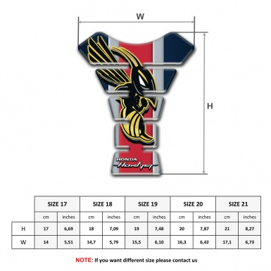 Honda Tank Pad Motorbike Multicolored Background with Hornet Logo Style 