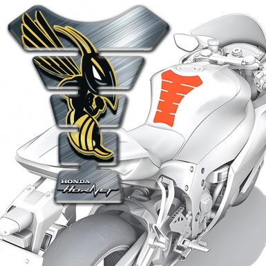 Honda Tank Protector Polished Metal Style Hornet Logo Edition 