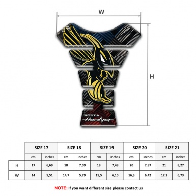 Honda Tank Fuse Intertwined Belts Effect with Hornet Logo Edition 