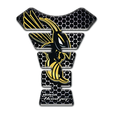 Honda Tank Pad Motorbike Logo Hornet Perforated Steel Base Design 