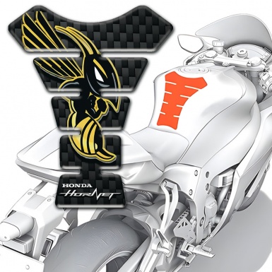 Honda Tank Guard Pads Black Fibers Design Hornet Style 