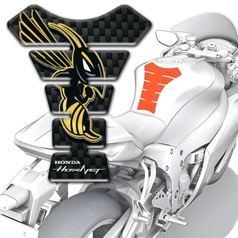Honda Tank Guard Pads Black Fibers Design Hornet Style 