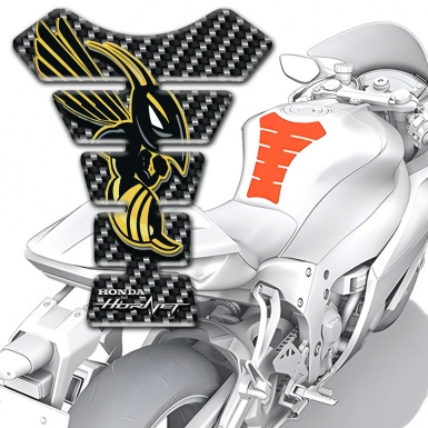 Honda Tank Pad Protector Metal Carbon Style and Hornet Logo 