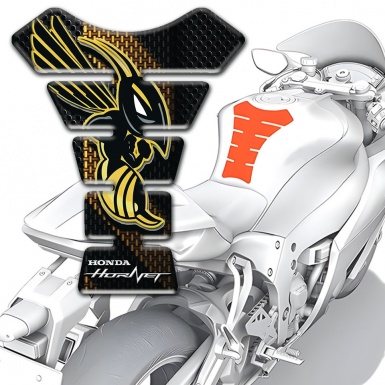 Honda Tank Pad Motorbike Black Brown bottom Design and Hornet Logo 