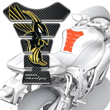 Honda Tank Fuse Black Carbon Design Hornet Logo 